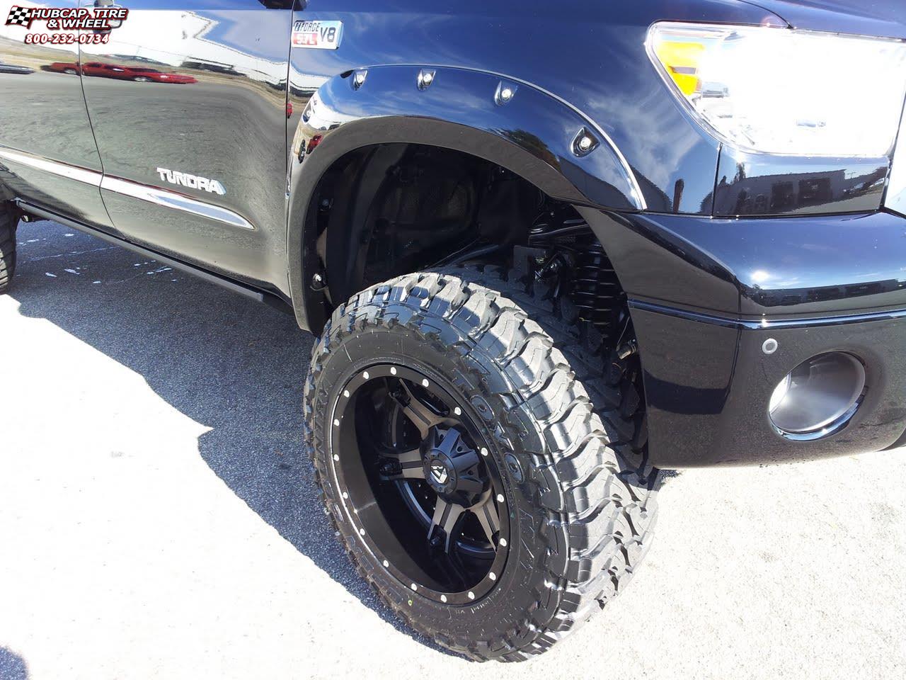 vehicle gallery/toyota tundra fuel driller d257 20X12  Black & Machined with Dark Tint wheels and rims